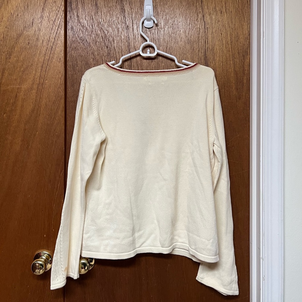 ◽️TOMMY HILFIGER: Women’s XL, cream long sleeve flowy arm sweater w/opening◽️ - Picture 14 of 14